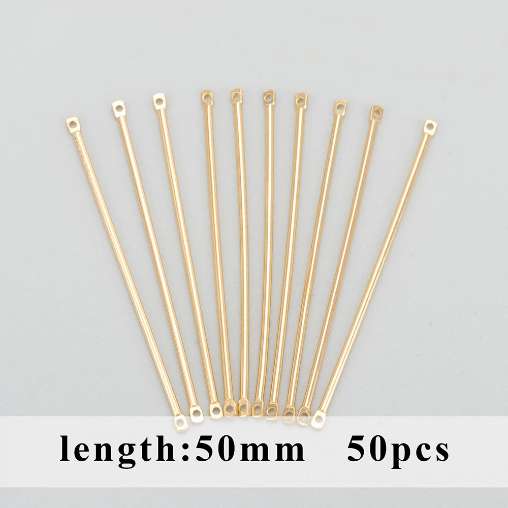 GUFEATHER M811, accessoires de bijoux, pass REACH, sans nickel, plaqué or 18 carats, accessoires de bricolage, breloque, aiguille, fabrication de bijoux, 50 pièces/lot 