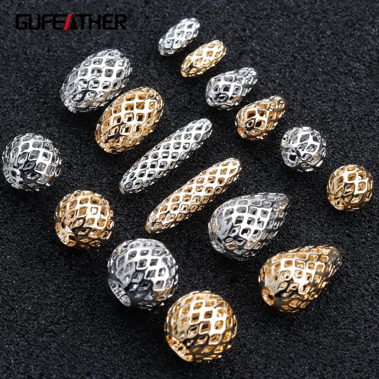 GUFEATHER M905, accessoires de bijoux, pass REACH, sans nickel, plaqué or 18 carats, cuivre, breloques, boucles d'oreilles à faire soi-même, fabrication de bijoux, 20 pièces/lot 