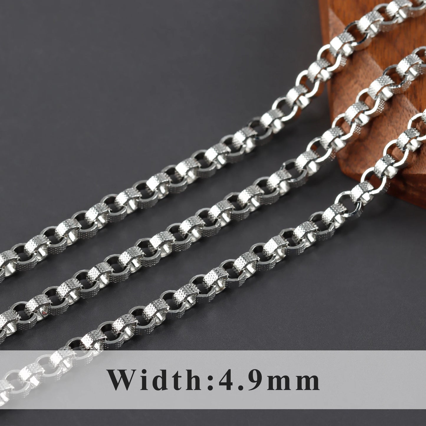 GUFEATHER C205, chaîne de bricolage, pass REACH, sans nickel, plaqué rhodium or 18 carats, cuivre, breloque, fabrication de bijoux, collier de bracelet à faire soi-même, 1 m/lot 