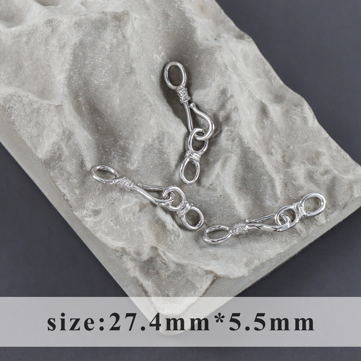 GUFEATHER M1107, accessoires de bijoux, crochets de fermoir, plaqué rhodium or 18 carats, métal cuivré, pass REACH, sans nickel, connecteur, 10 pièces/lot 