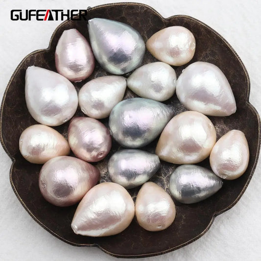 GUFEATHER M557, perle artificielle, accessoires de bijoux, fabrication de bijoux, forme de goutte d'eau, clou de boucles d'oreilles, pendentif de boucles d'oreilles bricolage, 10 pièces/lot 