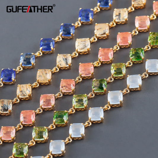 GUFEATHER M1134, accessoires de bijoux, plaqué or 18 carats, cuivre, verre, pass REACH, sans nickel, fabrication de bijoux, boucles d'oreilles DIY, 10 pièces/lot 