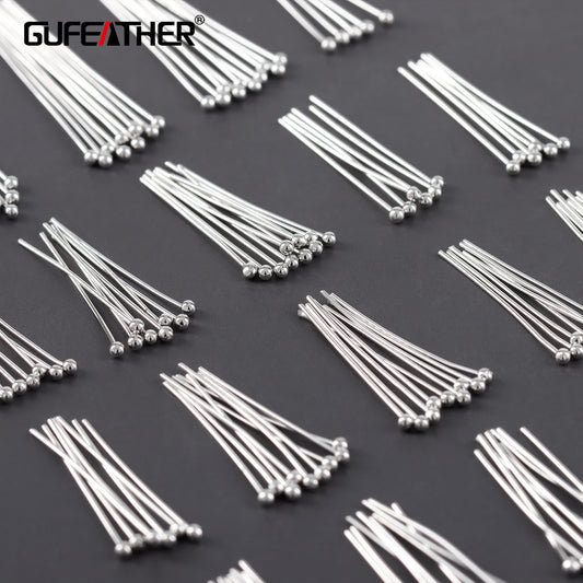 GUFEATHER M913, accesorios de joyería, pass REACH, sin níquel, chapado en rodio, cobre, accesorios de bricolaje, aguja, fabricación de joyas, 25 g/lote 