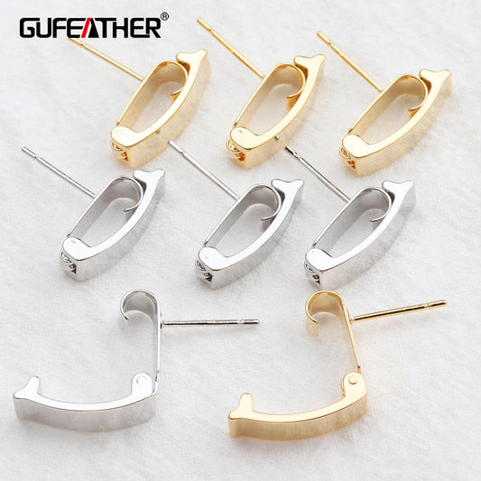 GUFEATHER M545, accessoires de bijoux, plaqué or 18 carats, cuivre, pass REACH, sans nickel, résultats de fabrication de bijoux, boucle d'oreille, 10 pièces/lot 