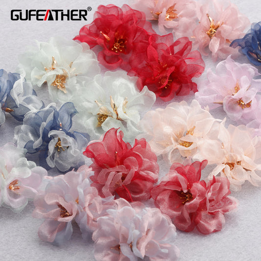 GUFEATHER M850,jewelry accessories,diy pendants,flower shape,charms,hand made,copper metal,jewelry making,diy earrings,6pcs/lot