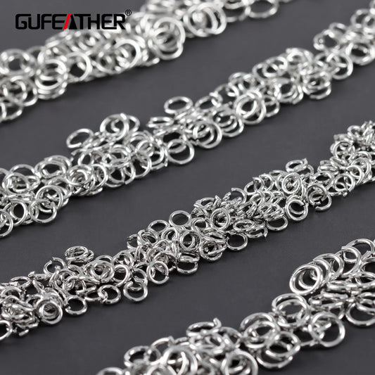 GUFEATHER M866,jewelry accessories,pass REACH,nickel free,rhodium plated,hand made,charm,hooks,jump ring,jewelry making,20g/pack