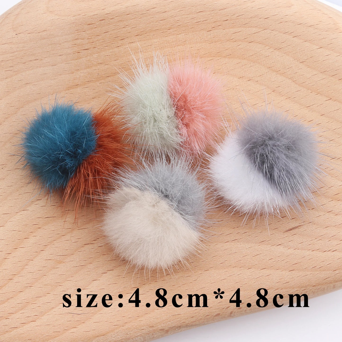 GUFEATHER M493,jewelry accessories,hand made,real fur mink,fluffy ball,diy accessories,diy earrings,jewelry making,6pcs/lot