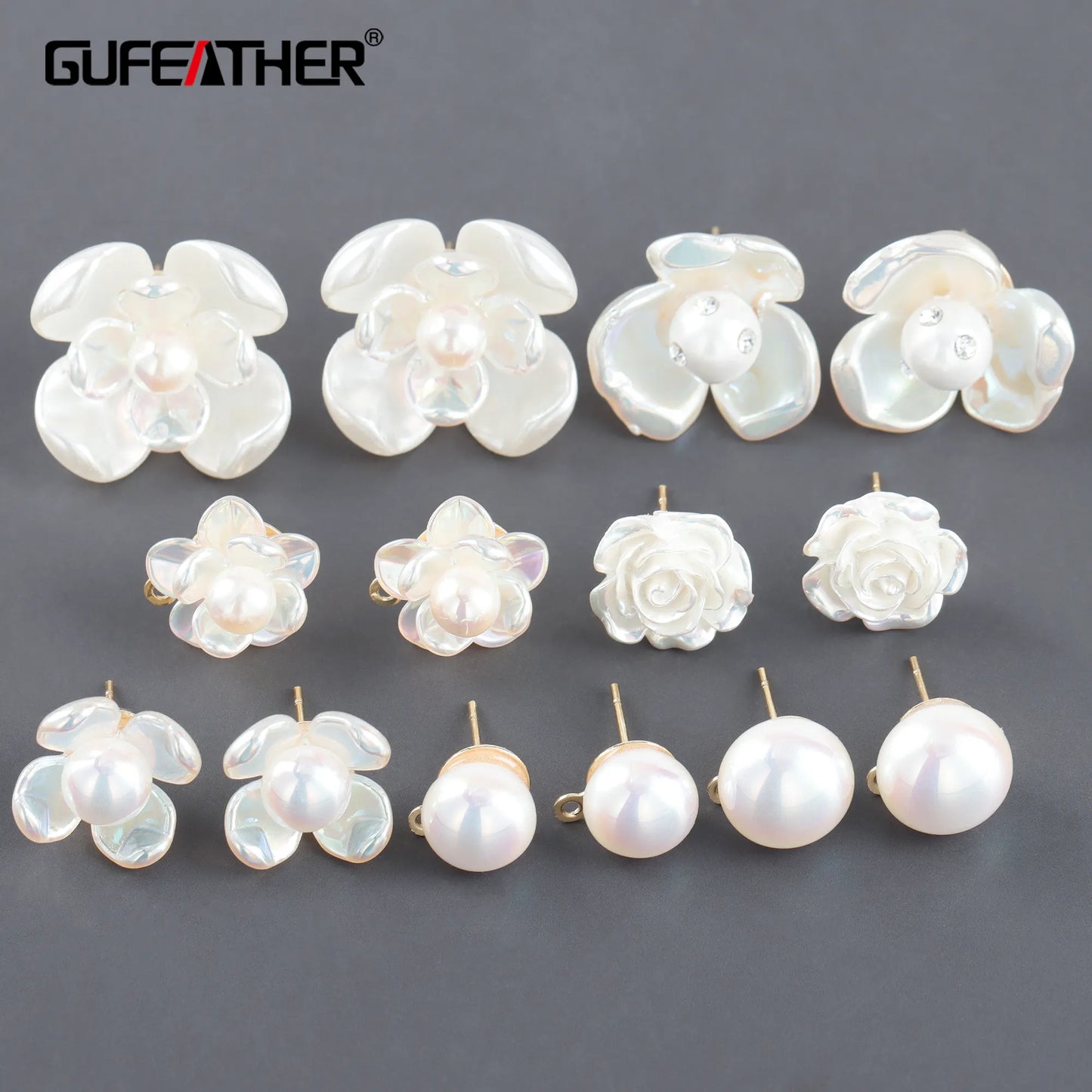 GUFEATHER MA07,jewelry accessories,18k gold plated,copper metal,plastic pearl,charms,diy earrings,jewelry making,10pcs/lot