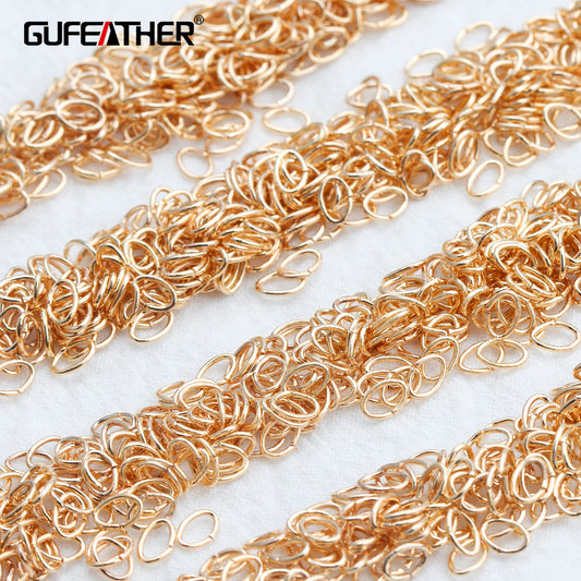 GUFEATHER M847,jewelry accessories,pass REACH,nickel free,18k gold plated,diy accessories,hook,jump ring,jewelry making,20g/pack