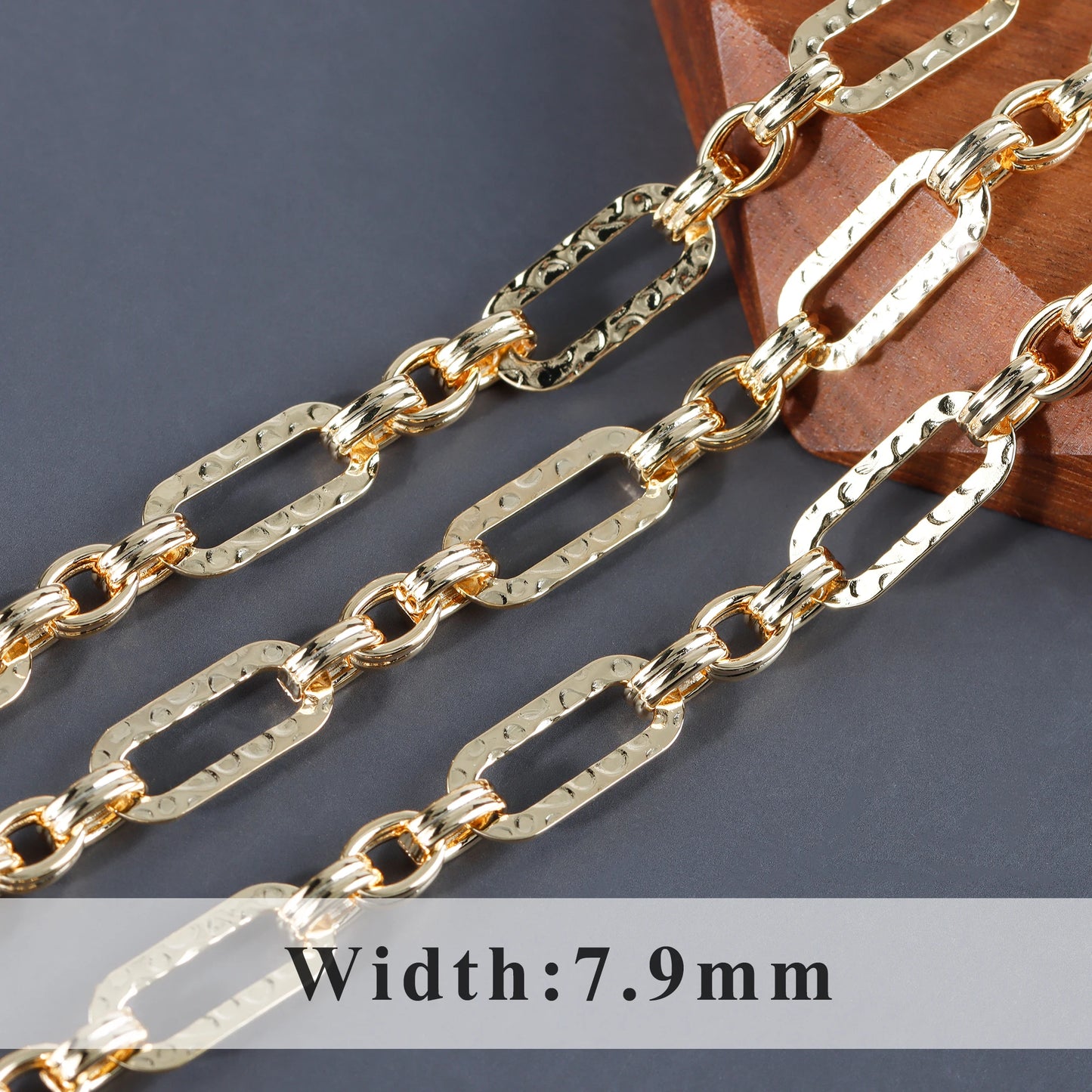 GUFEATHER C207,diy chain,pass REACH,nickel free,18k gold plated,copper,charm,diy bracelet necklace,jewelry making finding,1m/lot