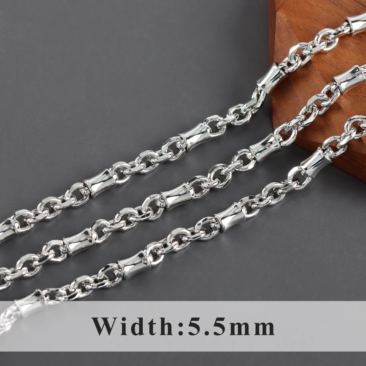 GUFEATHER C219, chaîne de bricolage, pass REACH, sans nickel, plaqué rhodium or 18 carats, cuivre, breloque, collier de bracelet à bricoler soi-même, fabrication de bijoux, 1 m/lot 