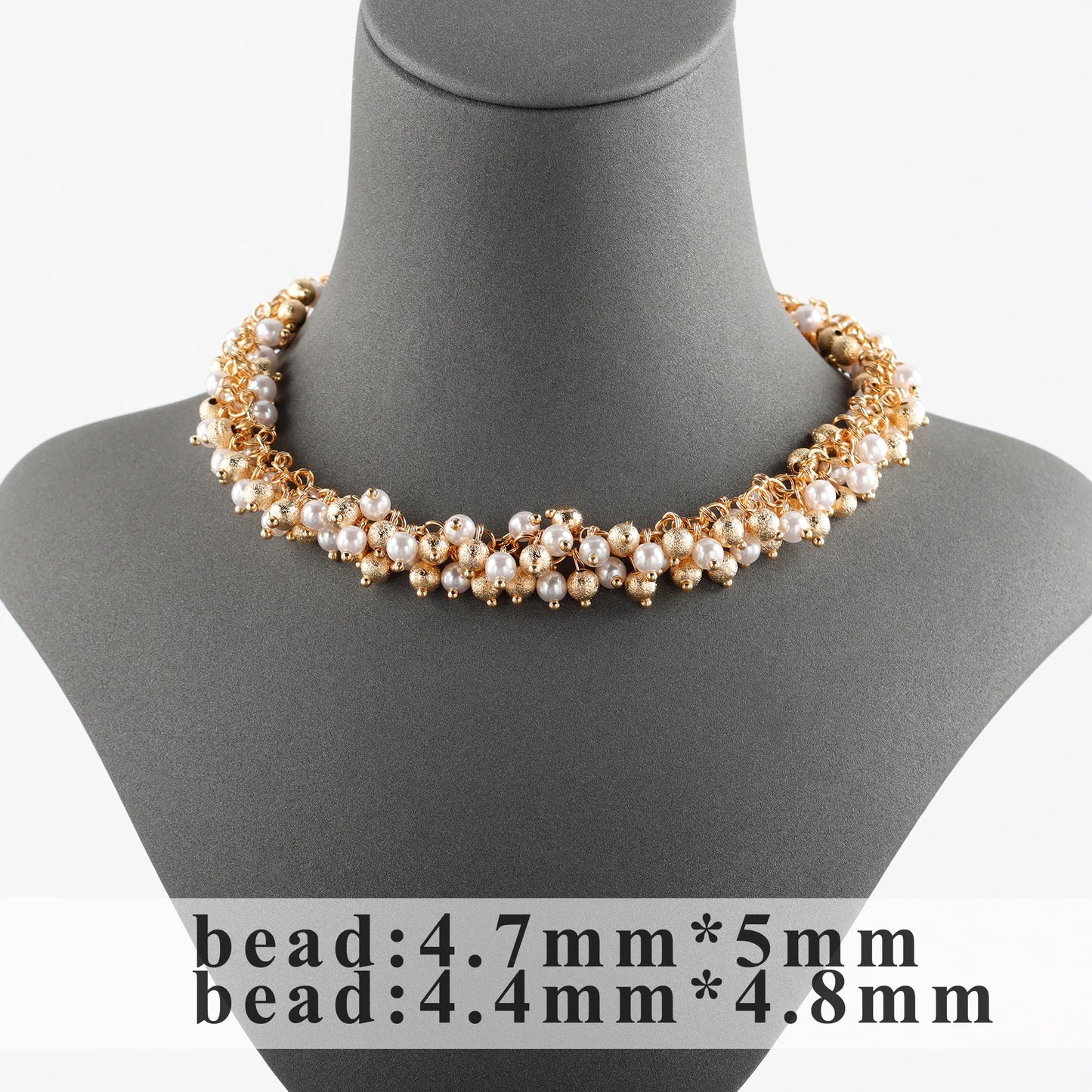 GUFEATHER C212, cadena, pass REACH, sin níquel, chapado en oro de 18 k, cobre, perla de plástico, cristal, collar diy, fabricación de joyas, 50 cm/lote 