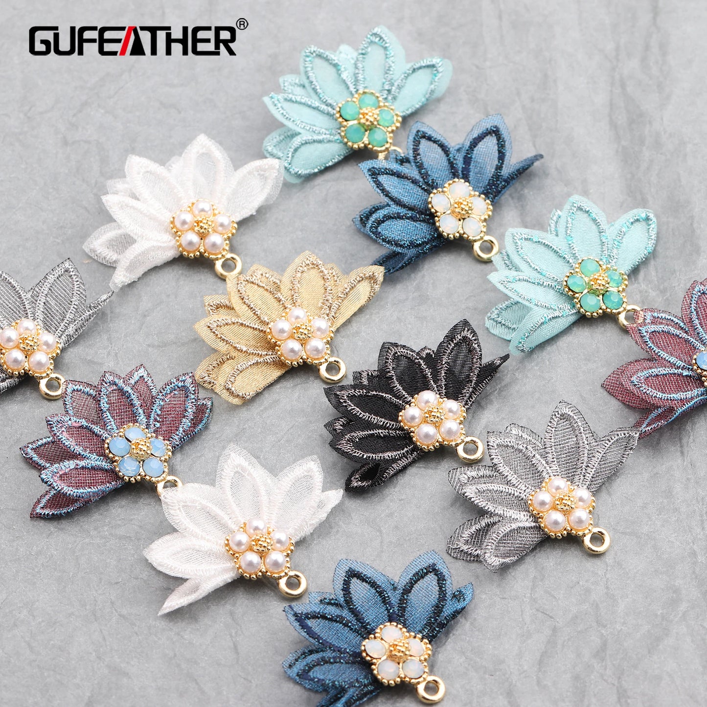 GUFEATHER M597,jewelry accessories,tassels,flower,hand made,jewelry making findings,charms,diy earring pendants,10pcs/lot