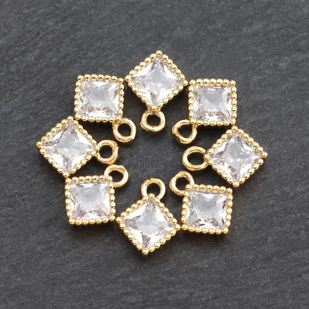 GUFEATHER M536,jewelry accessories,18k gold plated,zircons,pass REACH,nickel free,jewelry making,diy earring pendants,20pcs/lot