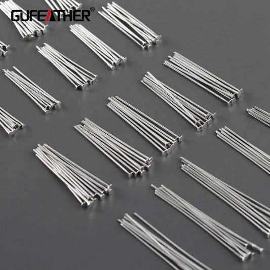 GUFEATHER M1069, accessoires de bijoux, pass REACH, sans nickel, plaqué rhodium, aiguille, accessoires de bricolage, résultats de fabrication de bijoux, 20 g/lot 