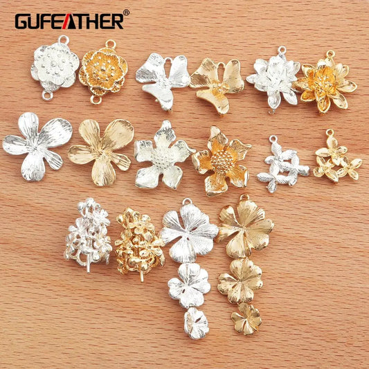 GUFEATHER M336, accessoires de bijoux, pass REACH, sans nickel, plaqué or 18 carats, cuivre, boucles d'oreilles pendantes bricolage, fabrication de bijoux, 10 pièces/lot 