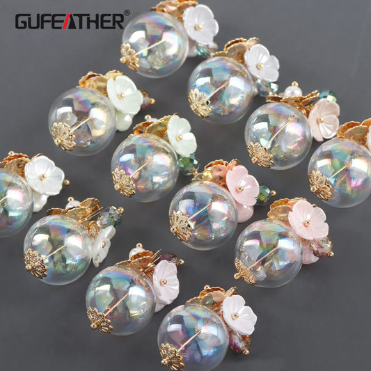 GUFEATHER M1045, accesorios de joyería, pass REACH, sin níquel, chapado en oro de 18 k, cobre, pendientes diy, accesorios para hacer joyas, 6 unids/lote 