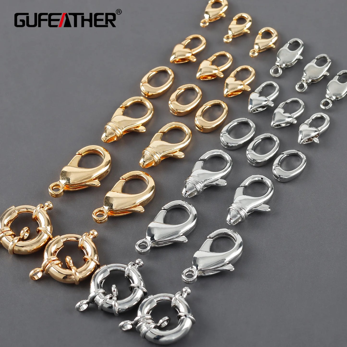 GUFEATHER M723,lobster clasp,pass REACH,nickel free,18k gold rhodium plated,charms,jewelry making,diy chain necklace,10pcs/lot