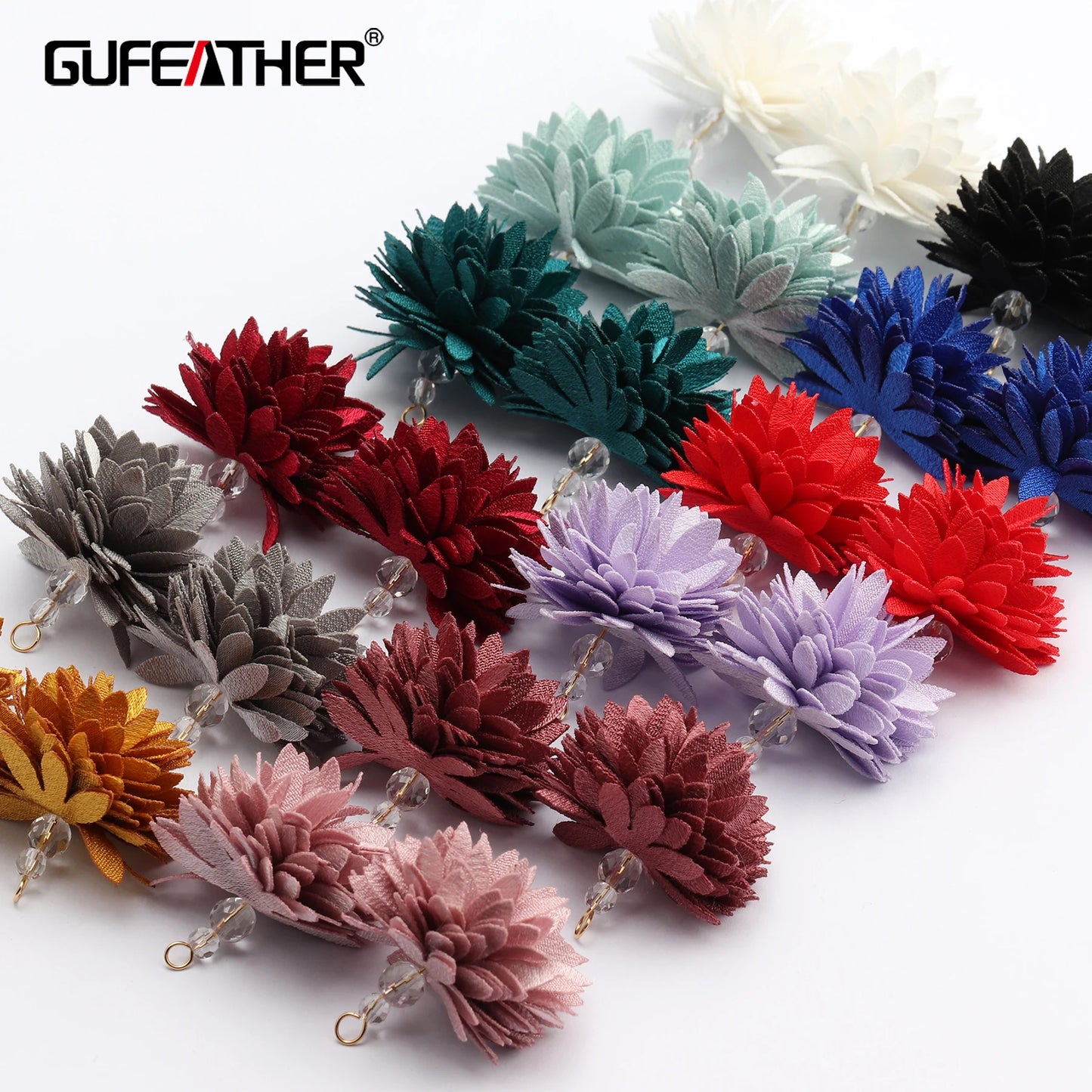 GUFEATHER M646,jewelry accessories,diy flower pendant,ball shape,hand made,flower ball,diy earring,jewelry making,10pcs/lot