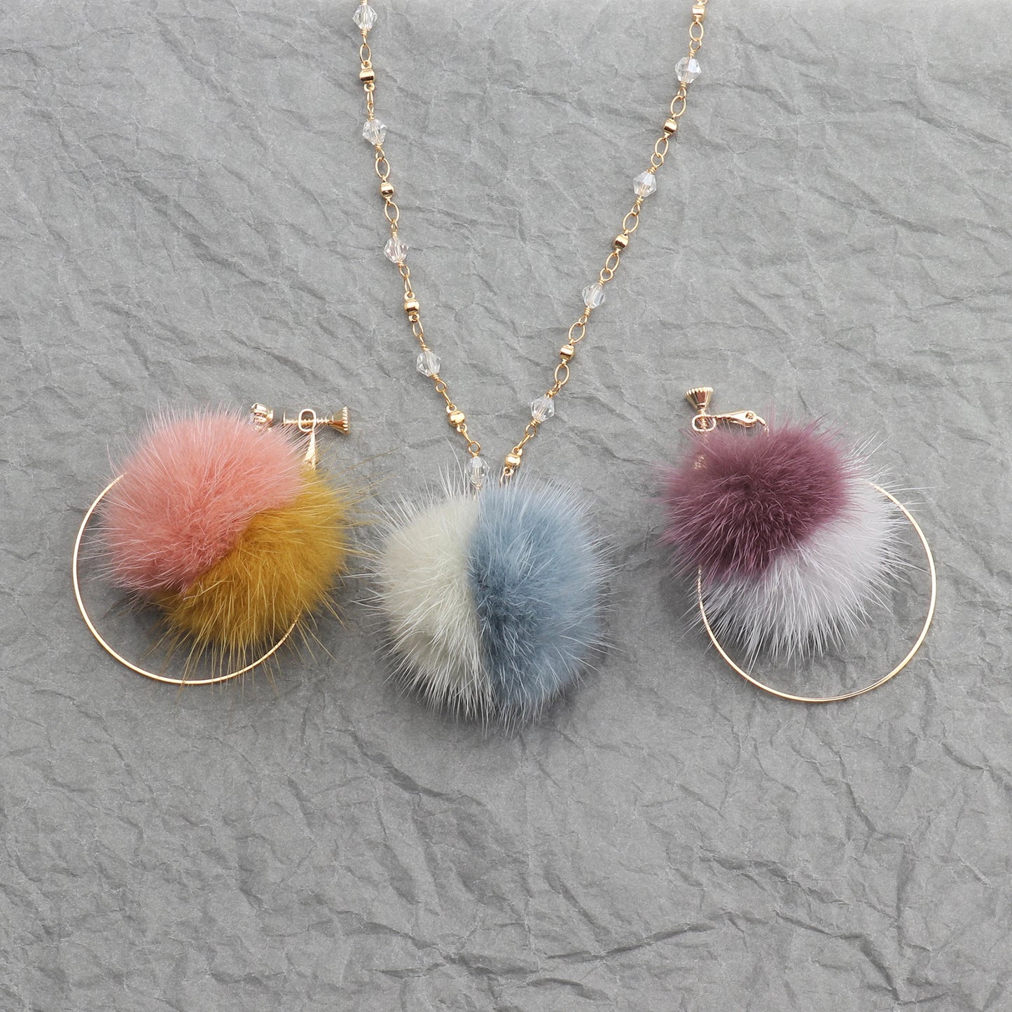 GUFEATHER M493,jewelry accessories,hand made,real fur mink,fluffy ball,diy accessories,diy earrings,jewelry making,6pcs/lot