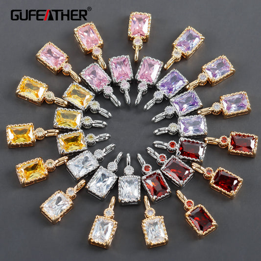 GUFEATHER M999,diy accessories,pass REACH,nickel free,18k gold rhodium plated,copper,zircon,jewelry making,diy earring,10pcs/lot