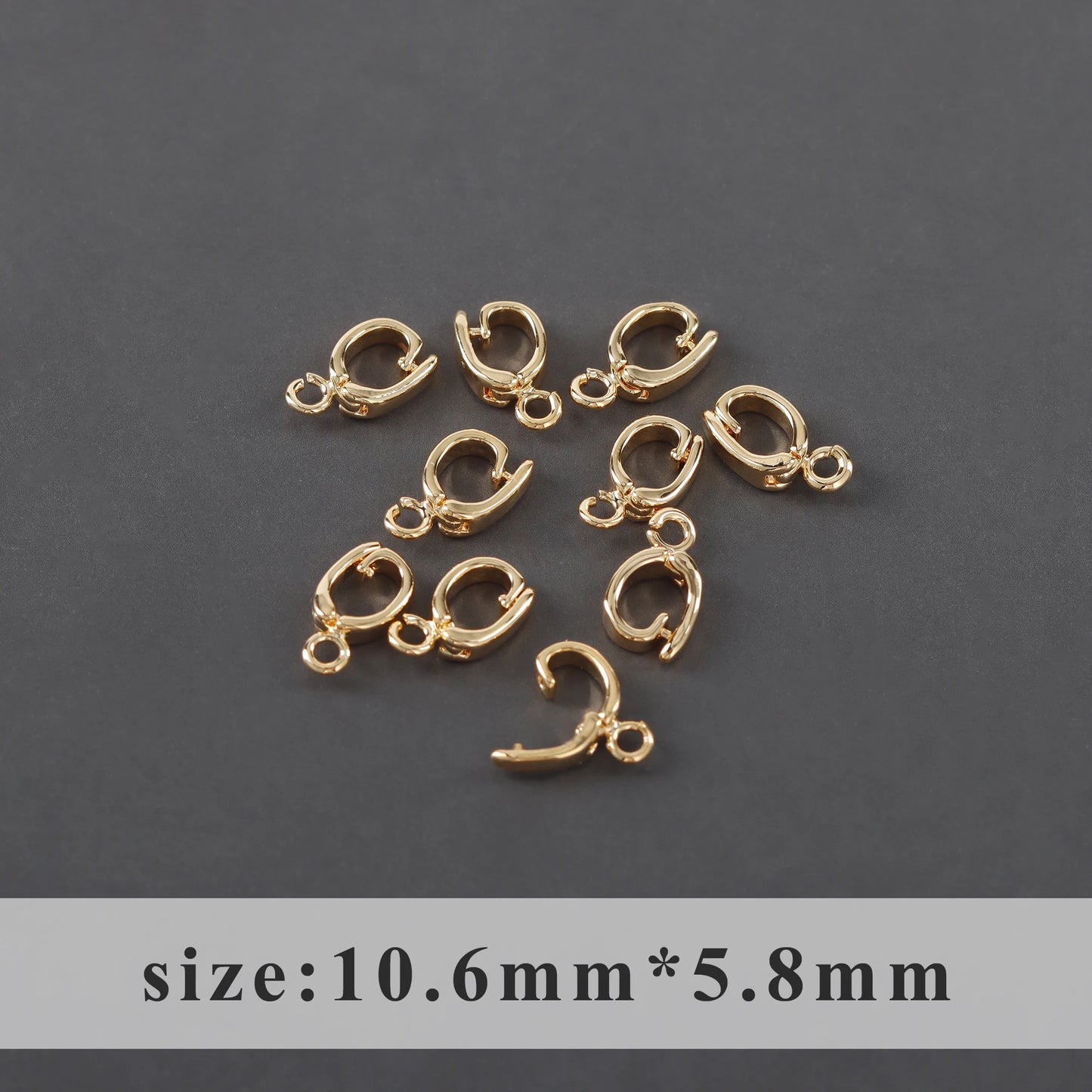 GUFEATHER M1087, accessoires de bricolage, connecteur, pass REACH, sans nickel, plaqué rhodium or 18 carats, cuivre, crochets, fabrication de bijoux, 10 pièces/lot 