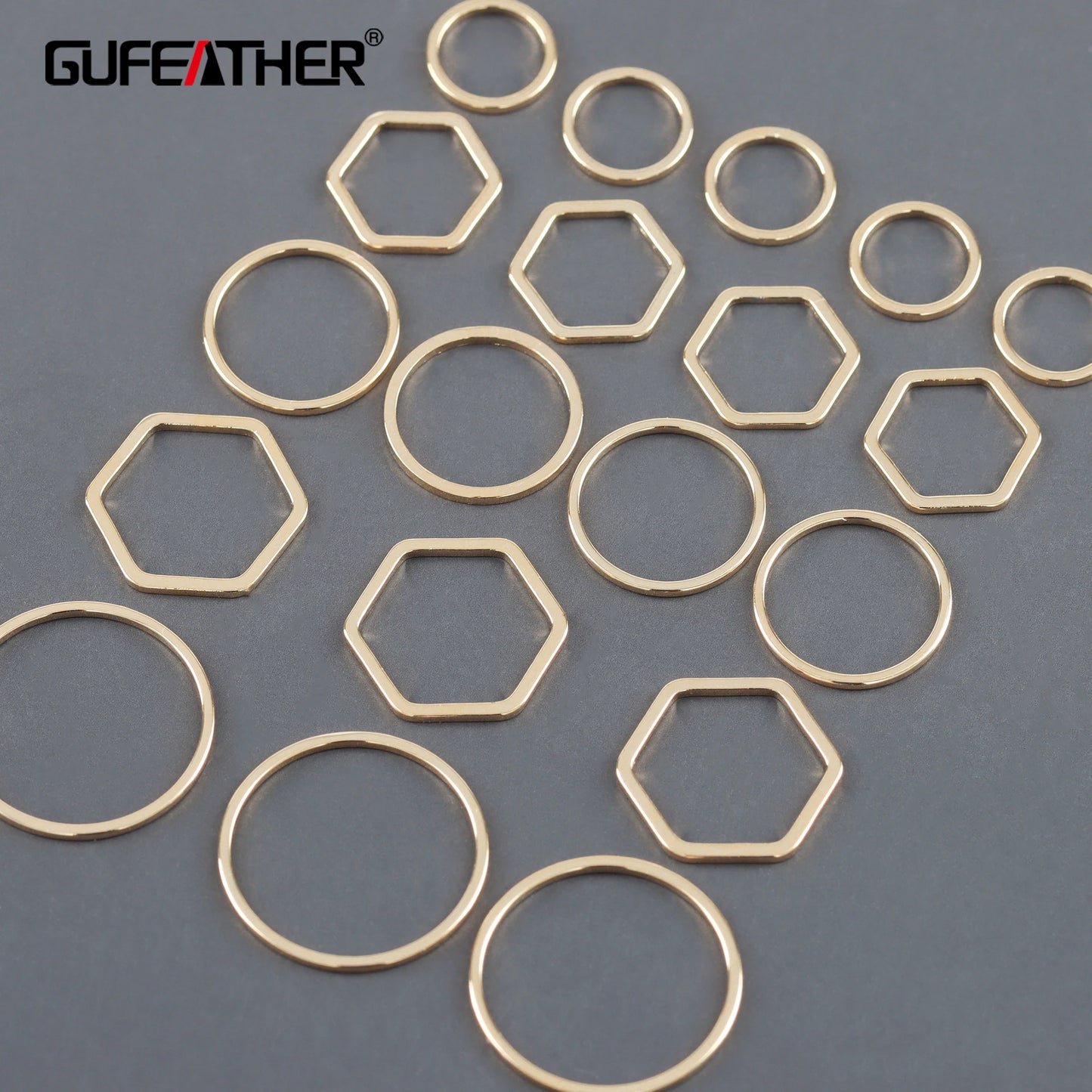 GUFEATHER M1136,connector hooks,round and rhombus,pass REACH,nickel free,18k gold plated,copper,jewelry accessories,20pcs/lot