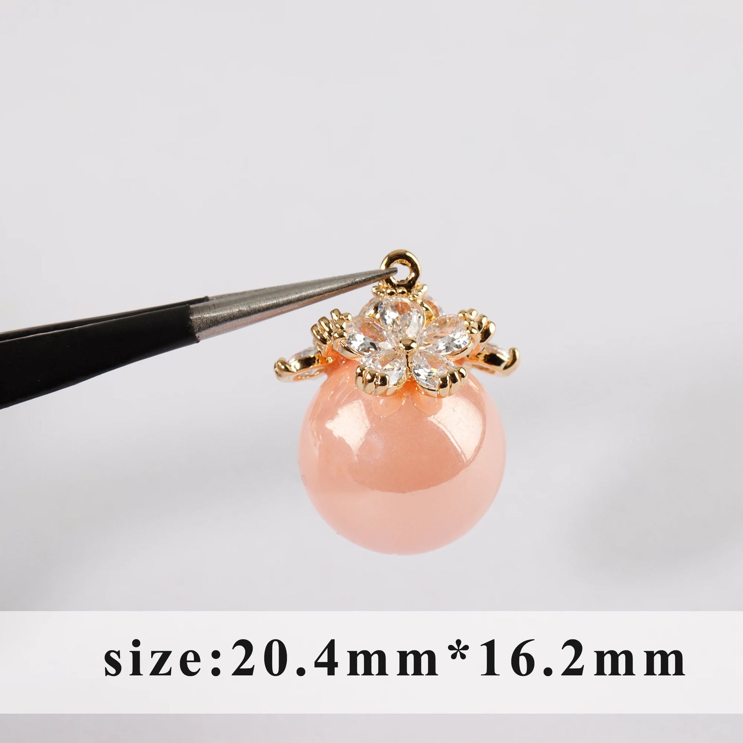 GUFEATHER M935,jewelry accessories,18k gold plated,zircon,plastic pearl,charms,hand made,diy earrings,jewelry making,6pcs/lot