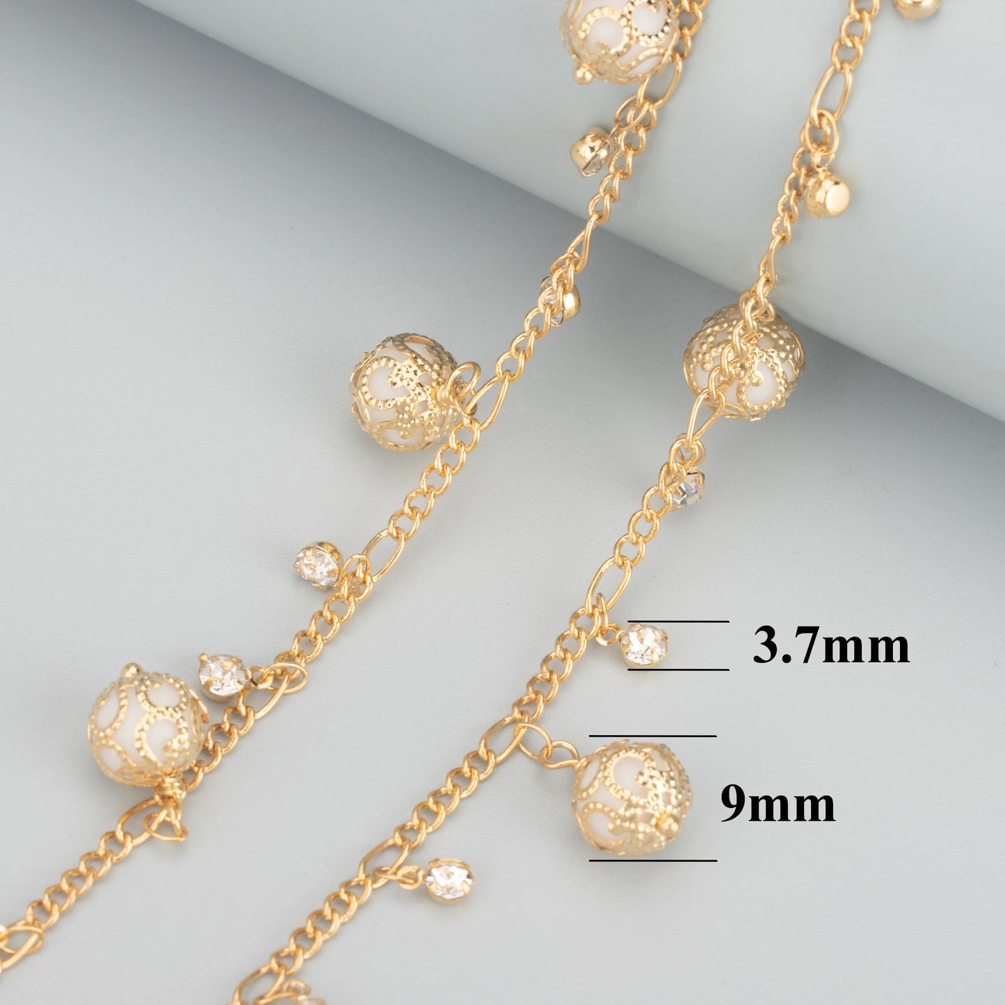 GUFEATHER C87,jewelry accessories,18k gold plated,diy chain,CCB plastic,charms,diy bracelet necklace,jewelry making,1m/lot