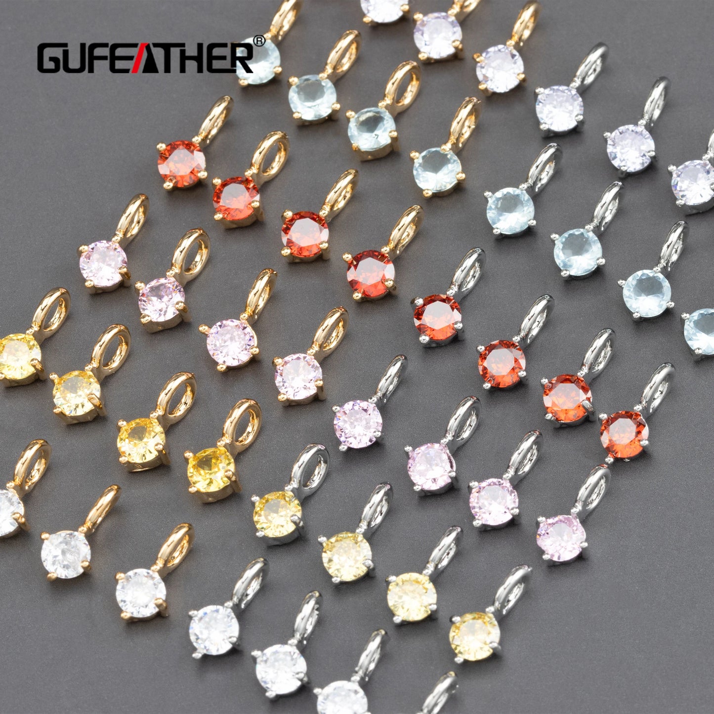 GUFEATHER MA77,jewelry accessories,nickel free,18k gold rhodium plated,copper,zircon,charms,diy pendant,jewelry making,10pcs/lot