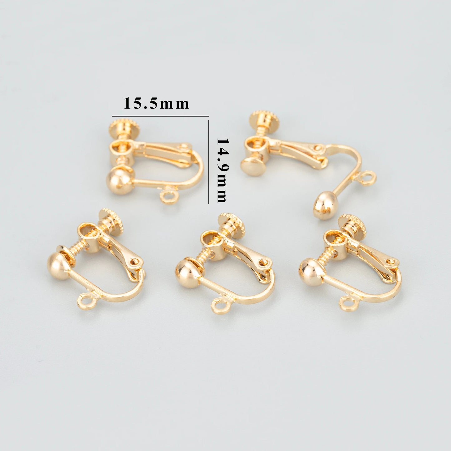 GUFEATHER MB74, accesorios de joyería, sin níquel, chapado en oro de 18 k, cobre, cierre, pendientes para mujer, clip para la oreja, fabricación de joyas, 10 unids/lote 