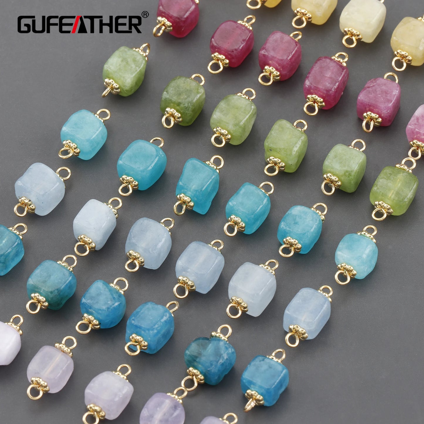 GUFEATHER MA38,jewelry accessories,nickel free,18k gold plated,natural stone,jewelry making,diy bracelet necklace,10pcs/lot