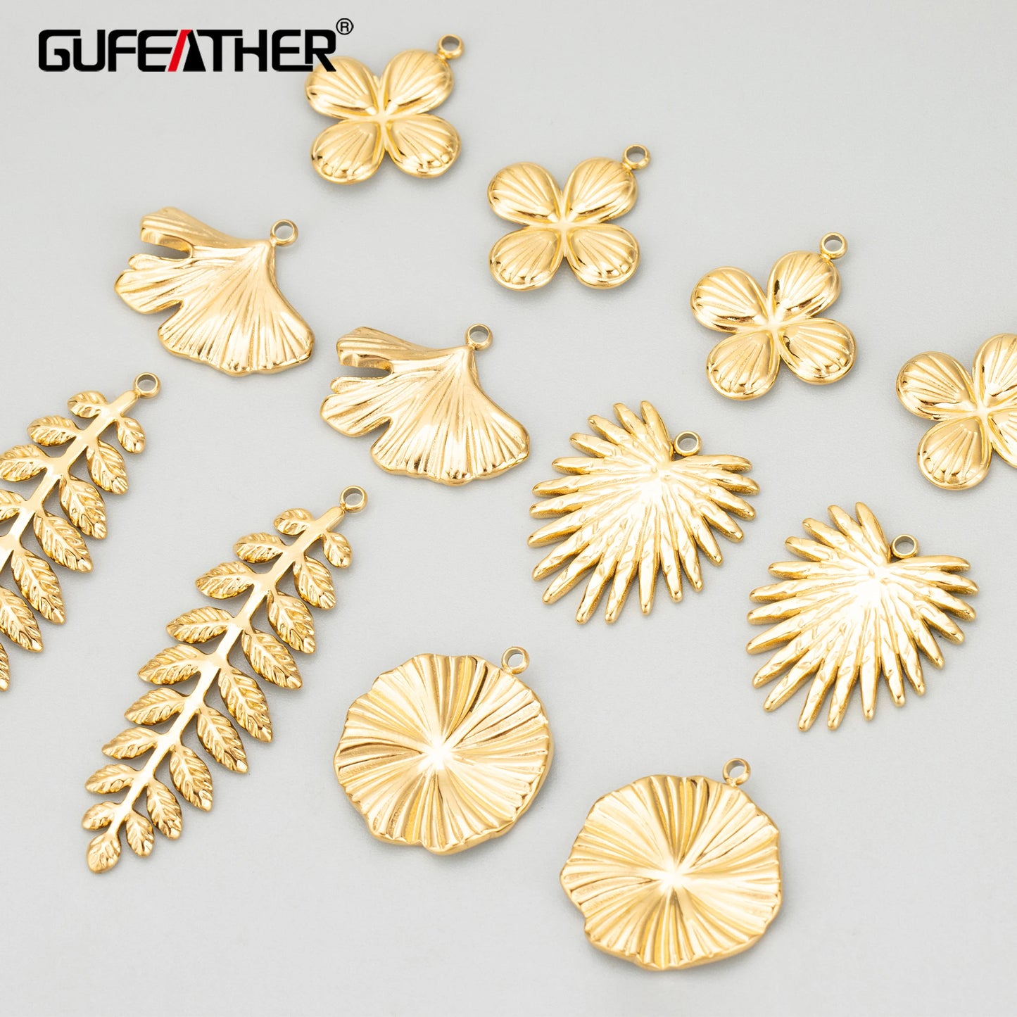 GUFEATHER MD88, accessoires de bijoux, acier inoxydable 316L, sans nickel, accessoires de bricolage, breloques, pendentifs de bricolage, fabrication de bijoux, 4 pièces/lot 