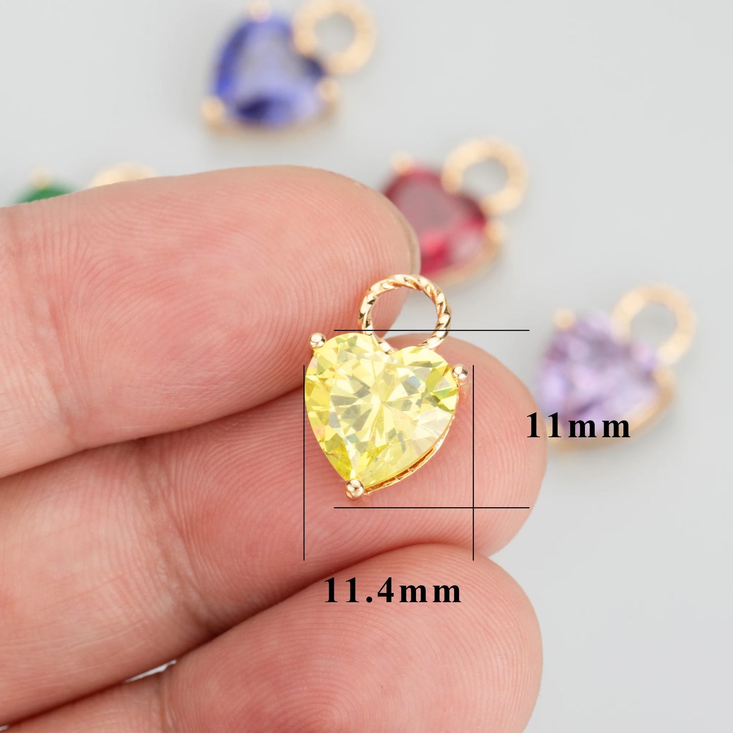 GUFEATHER MB62,jewelry accessories,18k gold plated,nickel free,copper,zircons,heart shape,jewelry making,diy pendants,1pcs/lot