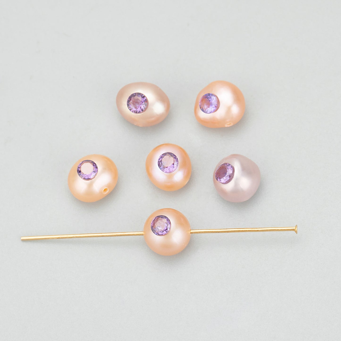 GUFEATHER MD97, perle naturelle, accessoires de bijoux, perle avec zircons, fabrication de bijoux, fait à la main, breloques, pendentifs diy, 6 pièces/lot 