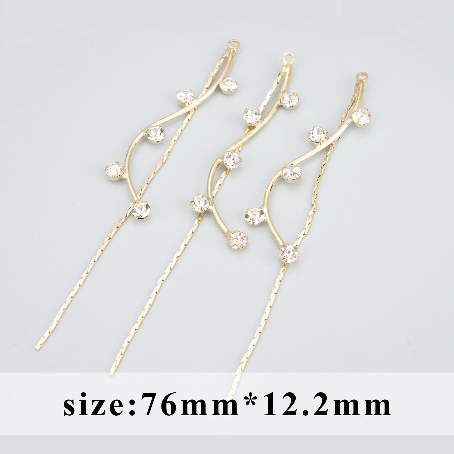 GUFEATHER M577, accesorios para fabricación de joyas, circonitas, oro chapado en cobre, alcance de paso, sin níquel, cadena coreana, pendientes diy, 10 unids/lote 