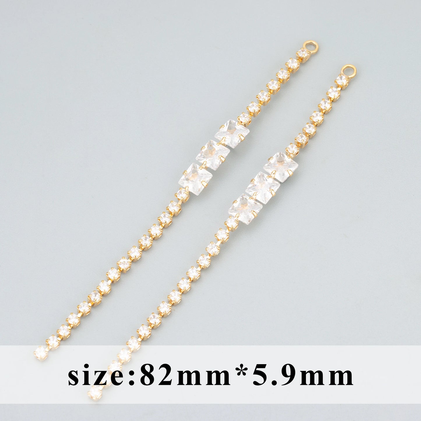 GUFEATHER M577, accesorios para fabricación de joyas, circonitas, oro chapado en cobre, alcance de paso, sin níquel, cadena coreana, pendientes diy, 10 unids/lote 