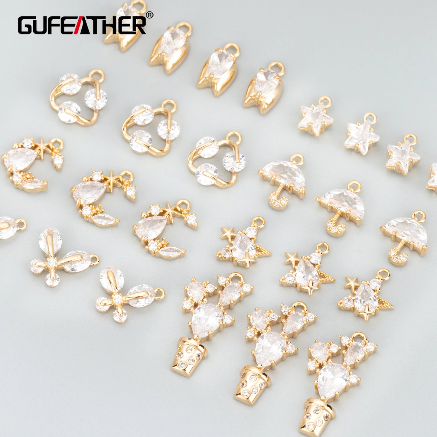 GUFEATHER MC12, accesorios de joyería, chapado en rodio de oro de 18 k, sin níquel, accesorios de joyería, colgantes diy, fabricación de joyas, 6 unids/lote 