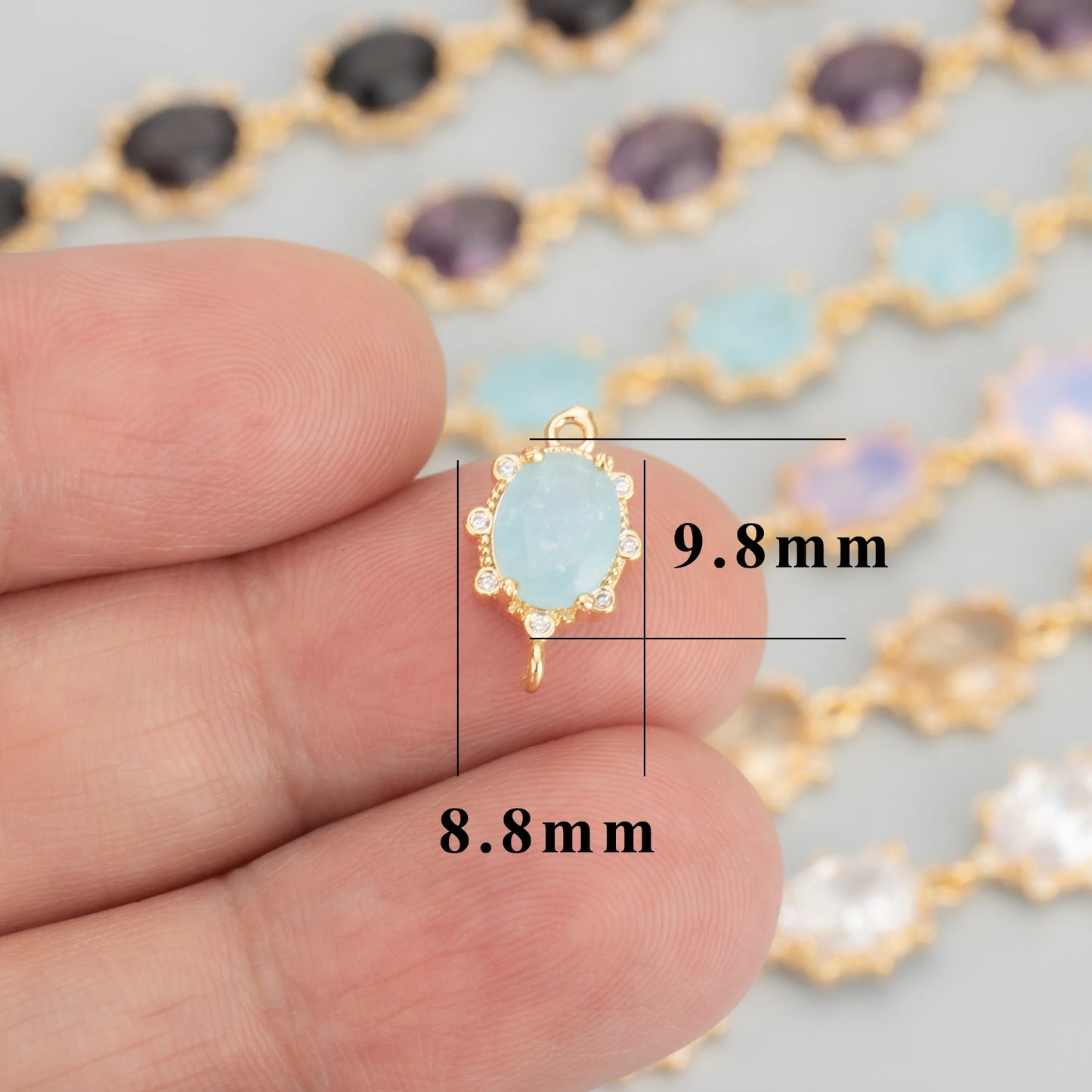 GUFEATHER MB80, accesorios de joyería, chapado en oro de 18k, sin níquel, cobre, circonitas, accesorios para hacer joyas, colgantes diy, 6 unids/lote 