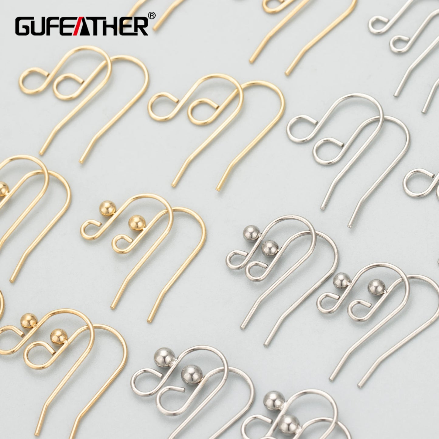 GUFEATHER MC43, accessoires de bijoux, acier inoxydable 316L, sans nickel, crochet de connecteur, fabrication de bijoux, boucles d'oreilles DIY, 10 pièces/lot 