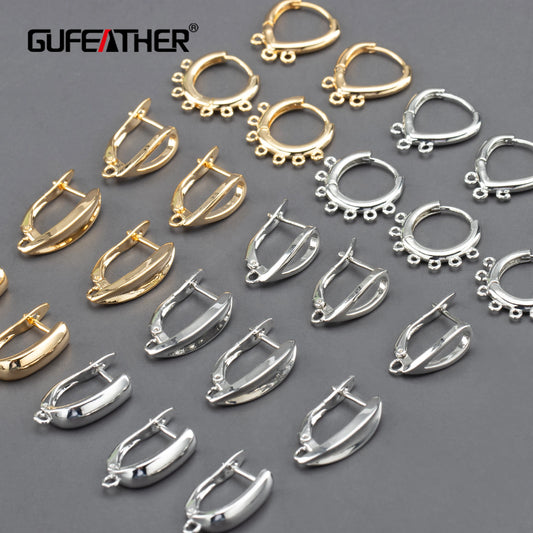 GUFEATHER M818,jewelry accessories,pass REACH,nickel free,18k gold plated,clasp hooks,jewelry making,necklace bracelet,20pcs/lot