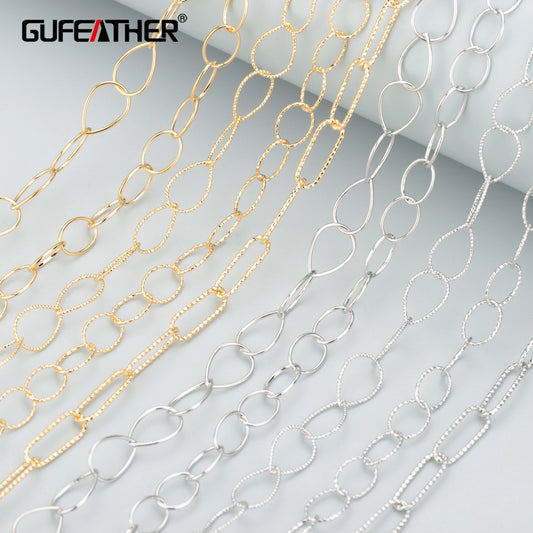 GUFEATHER C304,diy thin chain,nickel free,18k gold rhodium plated,copper,jewelry making findings,diy bracelet necklace,1m/lot