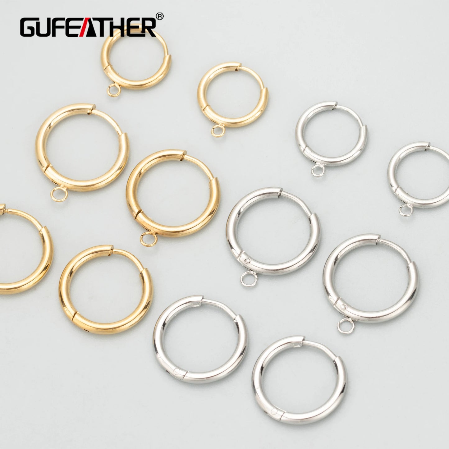 GUFEATHER MC42, accessoires de bijoux, acier inoxydable 316L, sans nickel, fait à la main, résultats de fabrication de bijoux, crochets de fermoir, 4 pièces/lot 