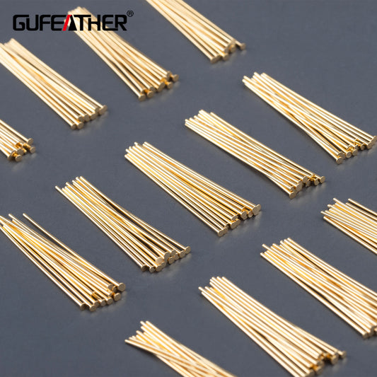 GUFEATHER M793, accessoires de bijoux, pass REACH, sans nickel, plaqué or 18 carats, cuivre, fabrication de bijoux, aiguille, accessoires de bricolage, 20 g/lot