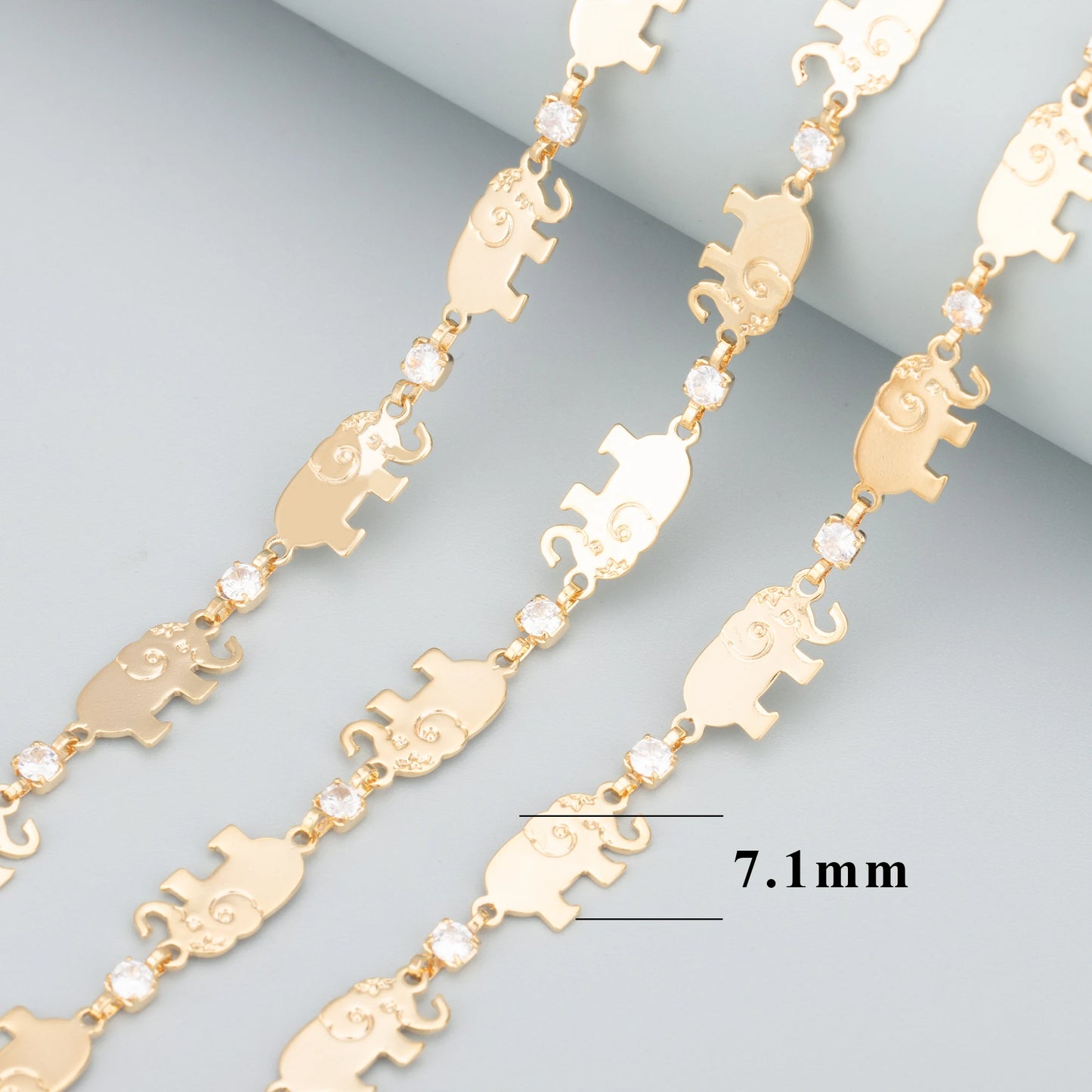 GUFEATHER C301,diy chain,nickel free,18k gold rhodium plated,copper,zircons,jewelry making findings,diy bracelet necklace,1m/lot