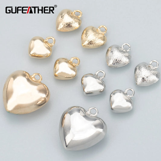 GUFEATHER M805, accessoires de bijoux, pass REACH, sans nickel, plaqué rhodium or 18 carats, fabrication de bijoux, pendentifs de boucles d'oreilles bricolage, 10 pièces/lot 