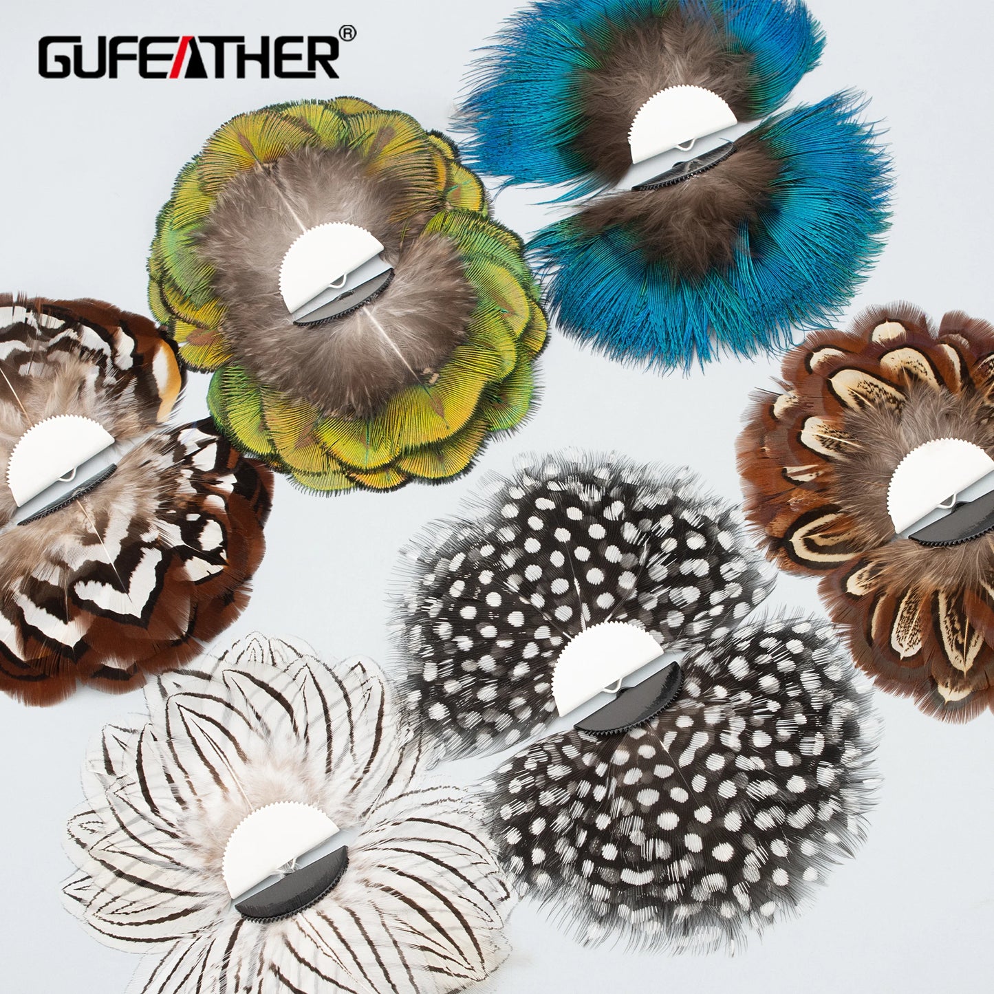 GUFEATHER L249, accessoires de bijoux, plume naturelle, blanc noir plaqué, fait à la main, fabrication de bijoux, breloques, pendentifs diy, 2 pièces/lot 