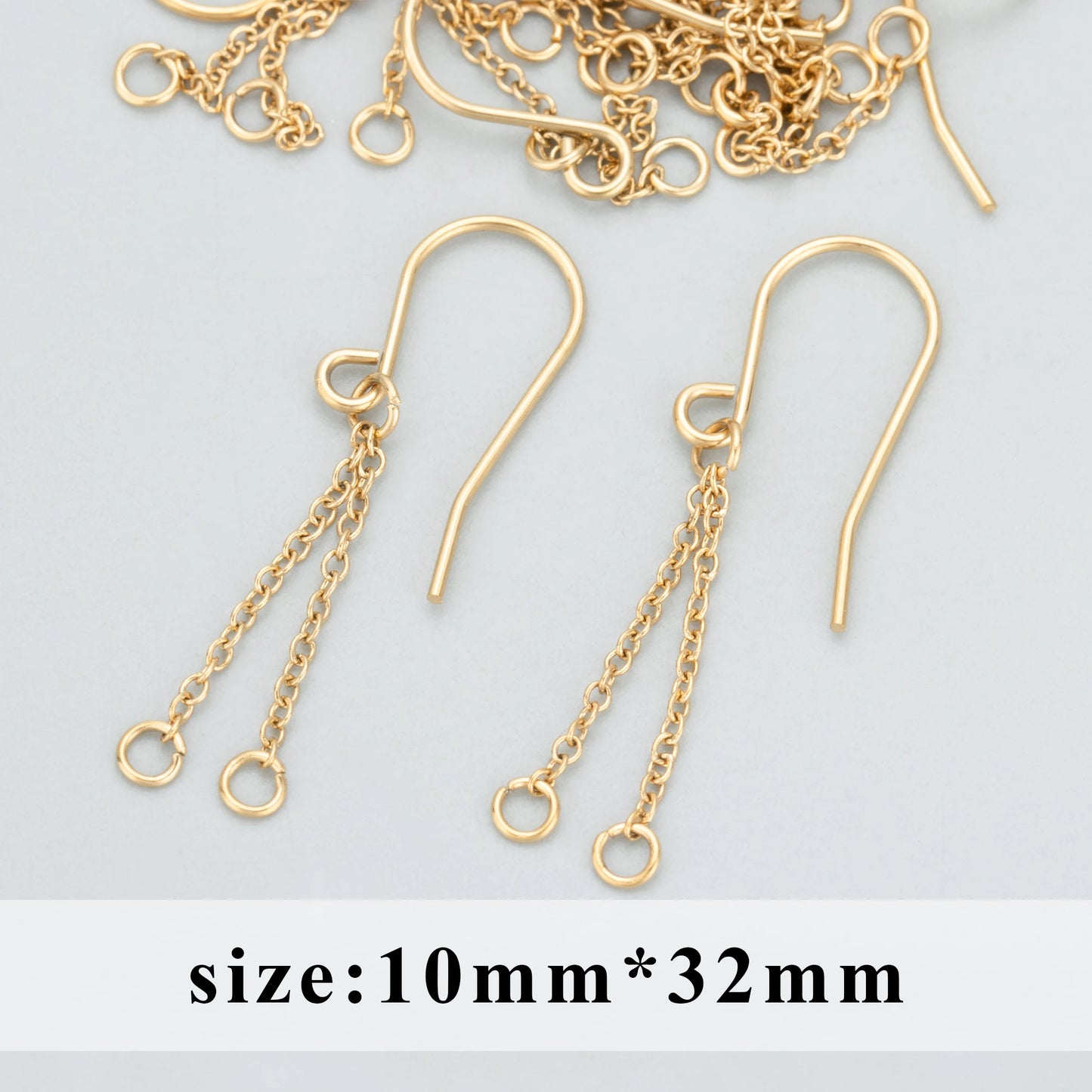 GUFEATHER MC43, accessoires de bijoux, acier inoxydable 316L, sans nickel, crochet de connecteur, fabrication de bijoux, boucles d'oreilles DIY, 10 pièces/lot 