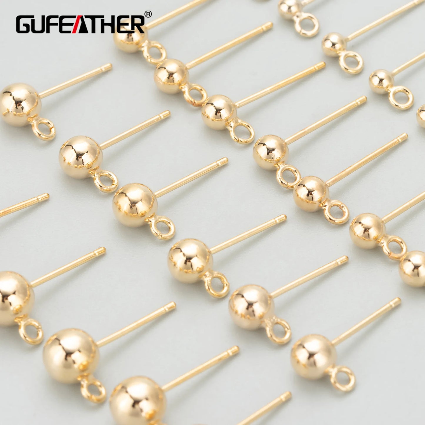 GUFEATHER MC52, accesorios de joyería, chapado en rodio de oro de 18 k, cobre, hecho a mano, accesorios para hacer joyas, pendientes diy, 20 unids/lote 