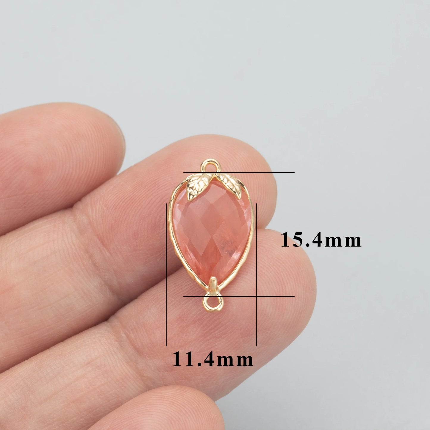 GUFEATHER MD04, accesorios de joyería, sin níquel, chapado en oro de 18 k, cobre, piedra natural, dijes, colgantes diy, fabricación de joyas, 4 unids/lote 